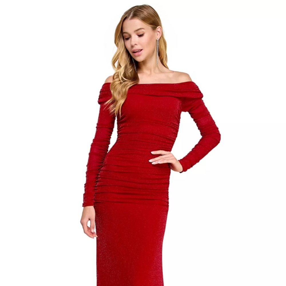 elegant red dress